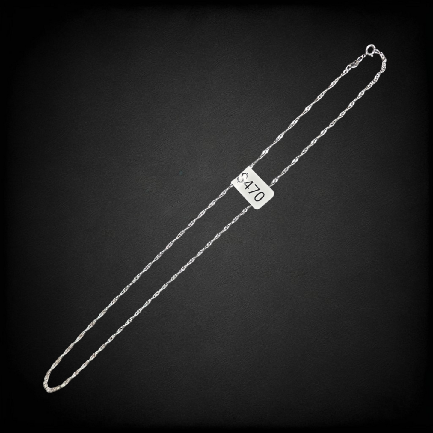 Cadena de Plata .925 Tipo Singapur – Cadena Fina Unisex para Adulto