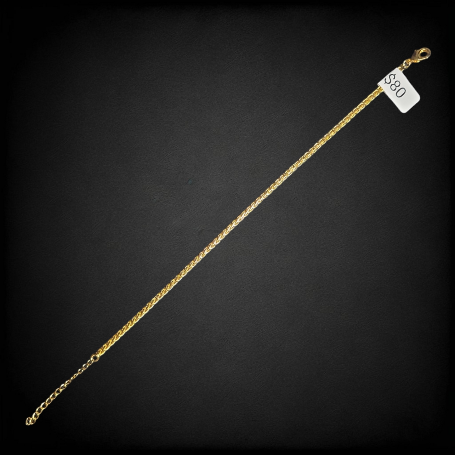 Tobillera Oro Laminado Cadena Tipo Rope