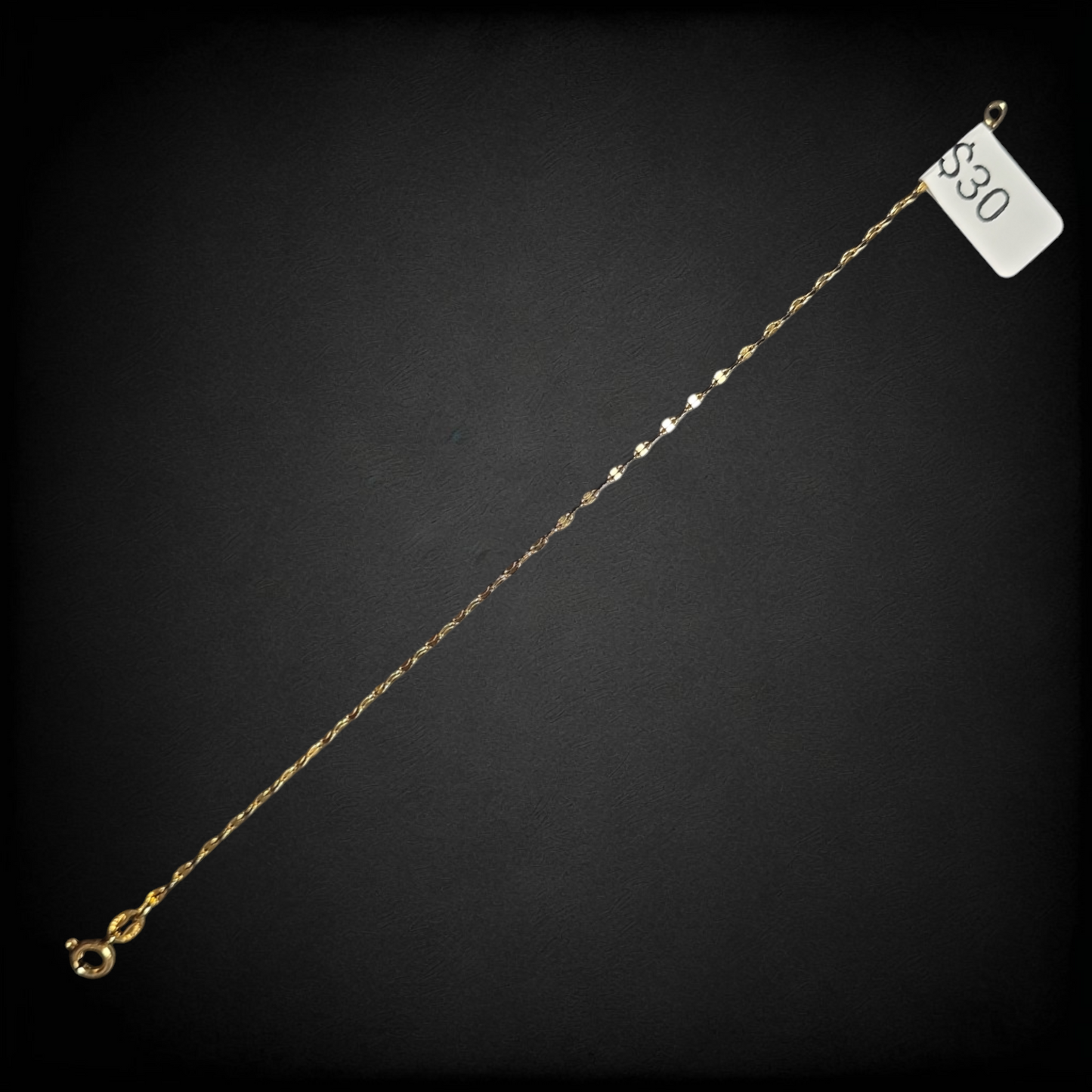 Pulsera Oro Laminado Cadena Tipo Singapore