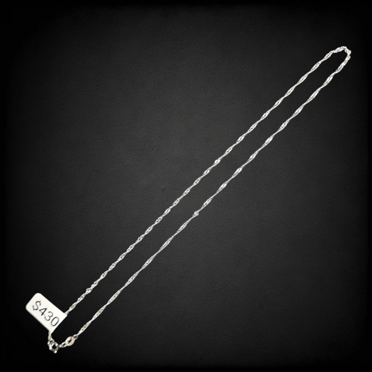 Cadena de Plata .925 Tipo Singapur – Cadena Elegante Unisex