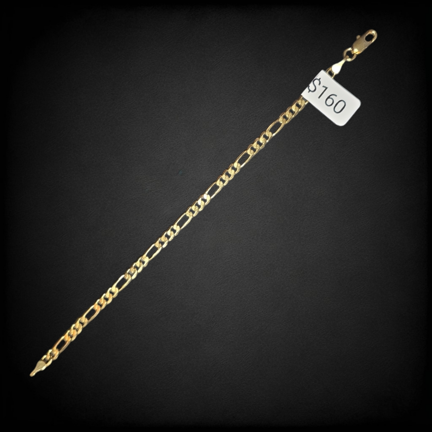 Pulsera Oro Laminado Cadena Tipo Figaro 3x1