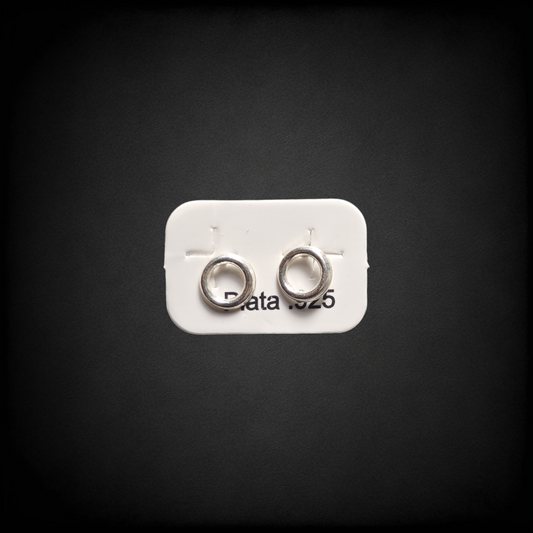 Aretes de Plata .925 Tipo Broquel Aro – Aretes Minimalistas
