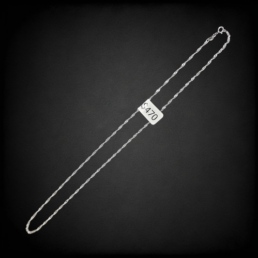 Cadena de Plata .925 Tipo Singapur – Cadena Fina Unisex para Adulto