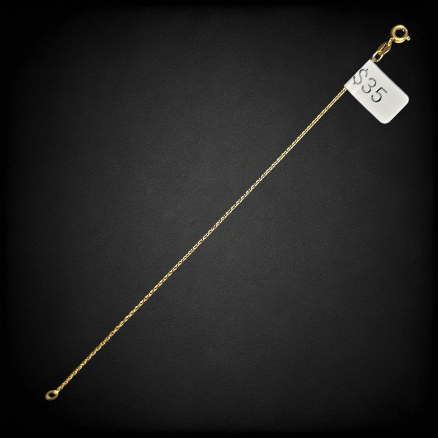 Pulsera Oro Laminado Cadena Tipo Singapore Delgada