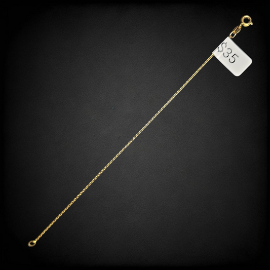 Pulsera Oro Laminado Cadena Tipo Singapore Delgada