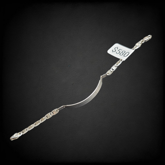 Pulsera Esclava de Plata .925 Tipo Figaro – Pulsera para Grabado