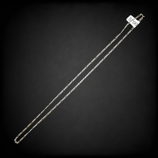 Cadena de Plata Ley .925 Tipo Figaro – Diseño Clásico Unisex