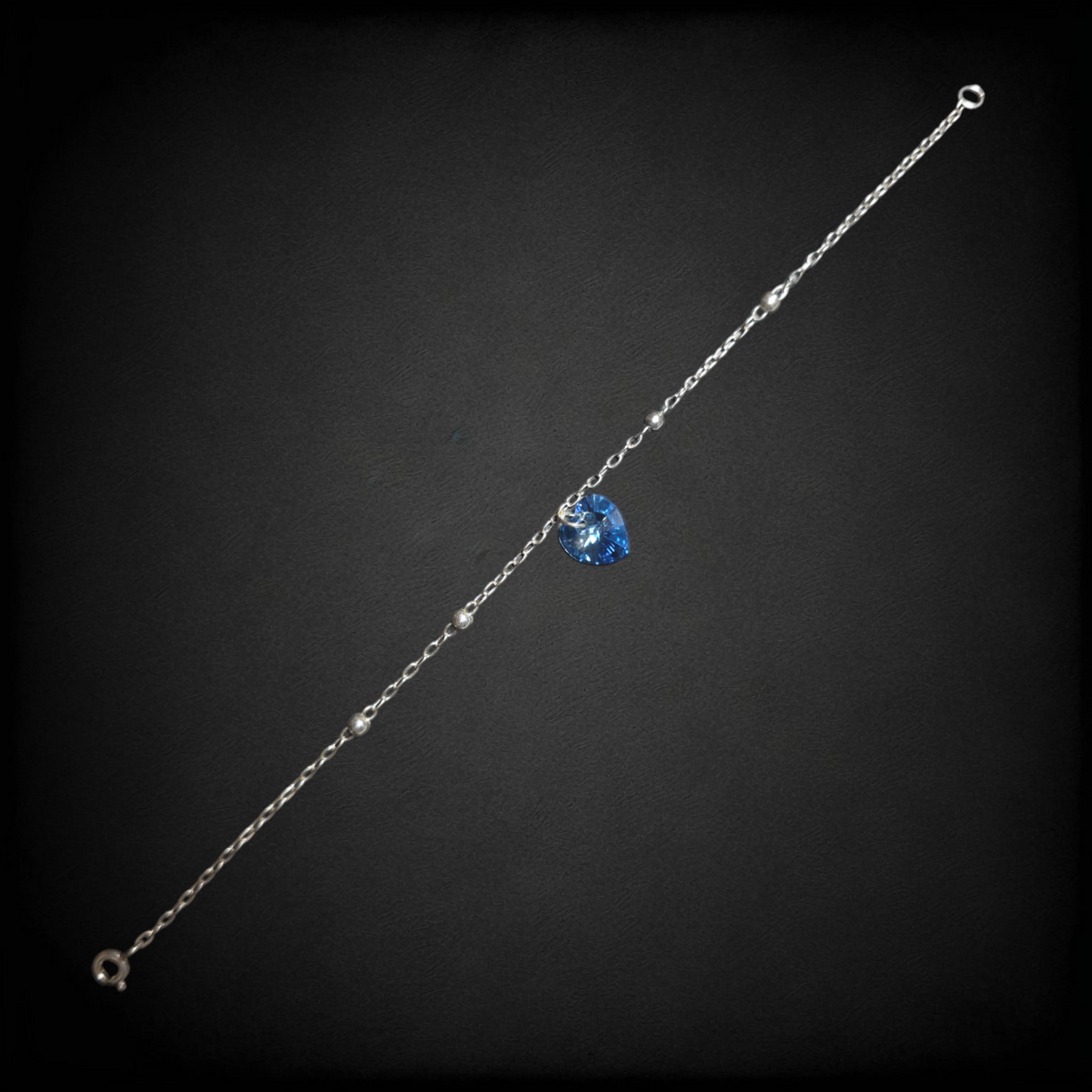 Pulsera de Plata .925 con Dije de Corazón y Zirconia – Pulsera Femenina