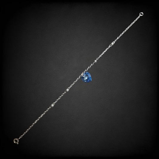 Pulsera de Plata .925 con Dije de Corazón y Zirconia – Pulsera Femenina