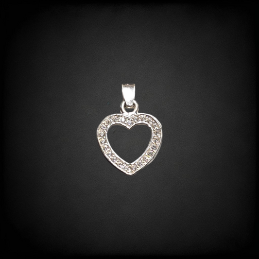 Dije de Plata .925 Corazón con Zirconias – Dije Femenino