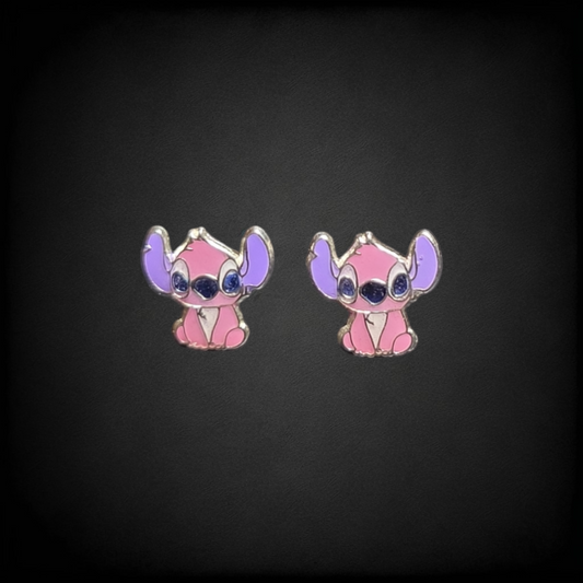 Aretes Stitch Plata .925 – Broqueles Infantiles