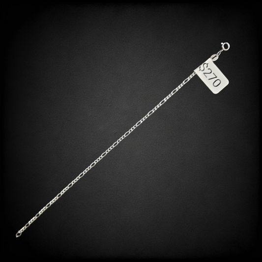Pulsera de Plata Ley .925 Tipo Figaro – Diseño Clásico