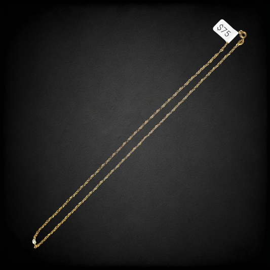 Cadena Oro Laminado Tipo Singapore para Dije