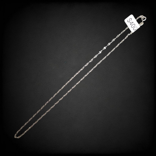 Cadena de Plata .925 Tipo Singapur | Cadena Fina Unisex | Joyería de Plata