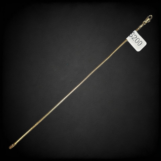 Pulsera Oro Laminado Cadena Tipo Singapore